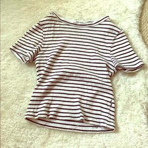 Striped Cropped Tee